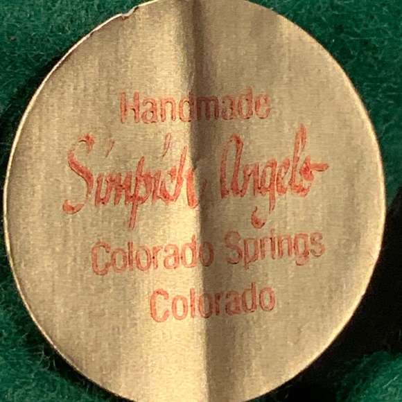 Vintage Handmade Simpich Angels Singing Boy Ornament set of 3 with Felt π - Picture 3 of 3